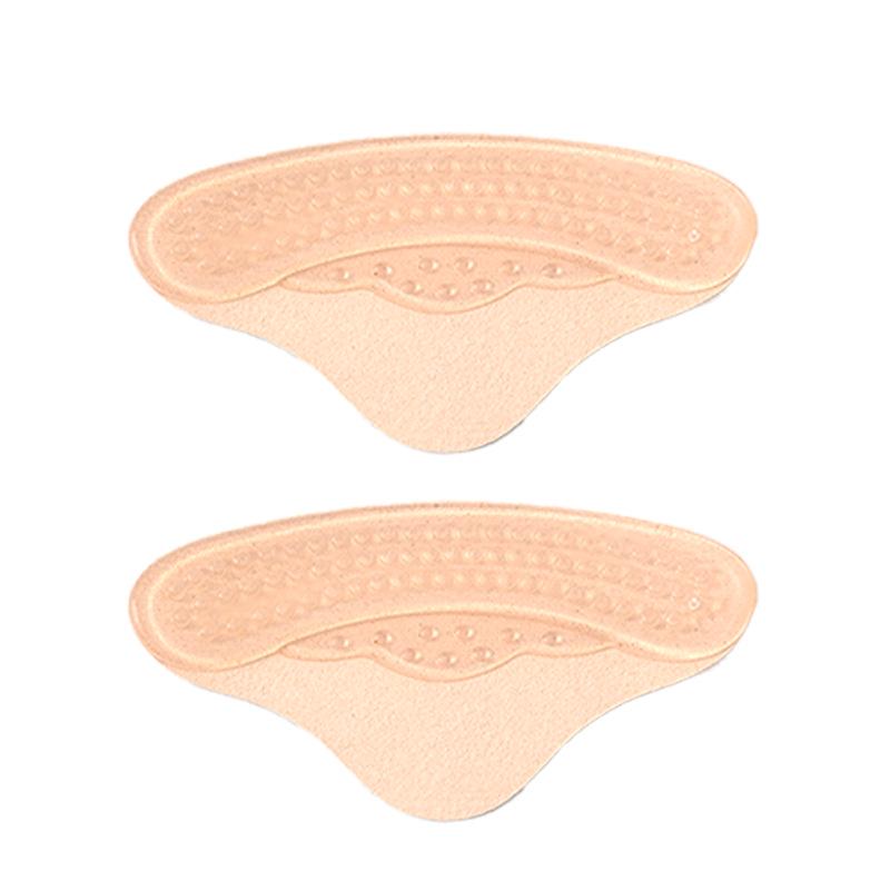 4D Silicone Anti-abrasion Invisible Heel Stickers for Loafers and High Heels, Anti-slip Half-size Insoles