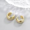 Simple Pea Shaped Alloy Silver Gold Color Drop Earrings For Women Korean Fashion Jewelry Party Girls Unusual Accessory