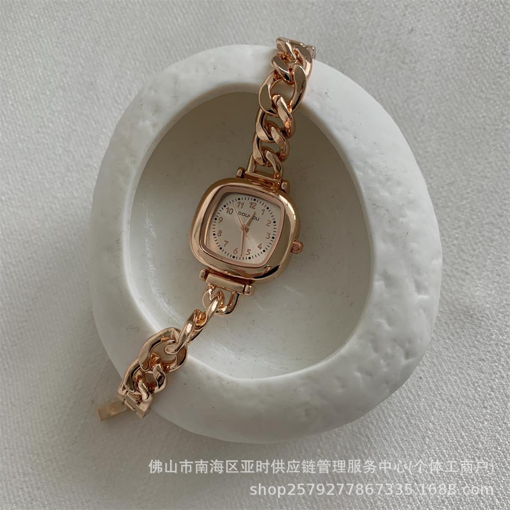 Doukou Simple Sugar Cube Bracelet Niche Light Luxury Square Watch Female Student Digital Literary And Retro Female Watch