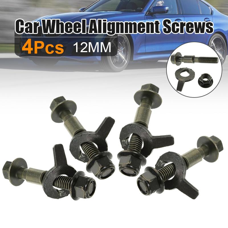 4/8Pcs 12mm Wheel Alignment Camber Bolt 72mm Metal Eccentric Screw Car Adjustment Repair Tool 10.9 Level Four Wheel Positioning