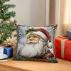 Christmas Decoration Cushions Pillowcase Polyester Cushion Cover Throw Pillow Sofa Decoration Pillowcover Home Car Sofa Decor