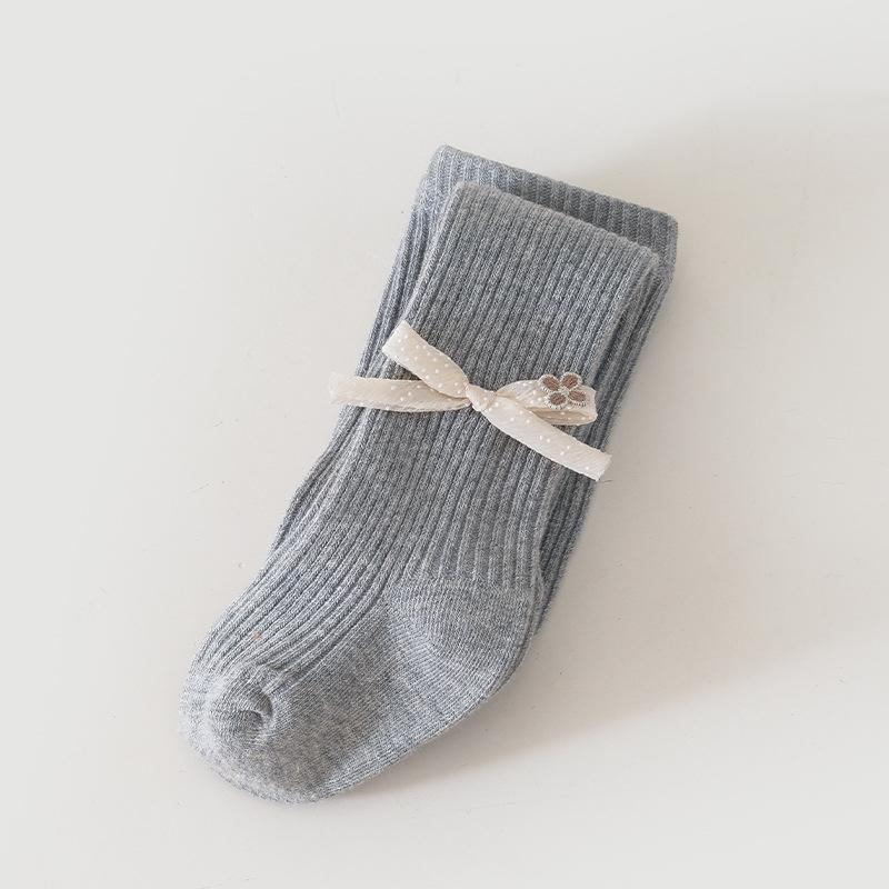 Kinder Mädchen Baumwolle Rippstrumpfhose Kleinkind Kinder Frühling Herbst Prinzessin Strick Schleife Strumpfhose Neugeborenes Säugling Hose Baby Accessoires