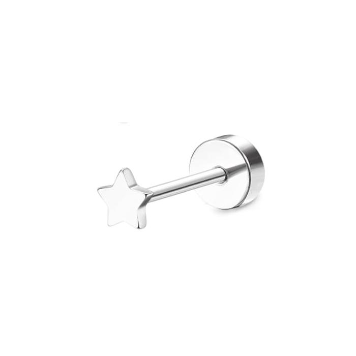 Bobisty Surgical Steel Flat Back Earrings for Women Helix Stud Hoop Earrings Cartilage Earrings Tragus Helix Piercing Jewelry