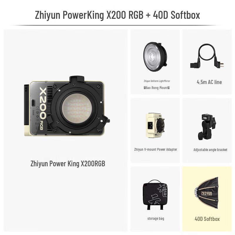Zhiyun X200RGB Портативный COB заполняющий свет