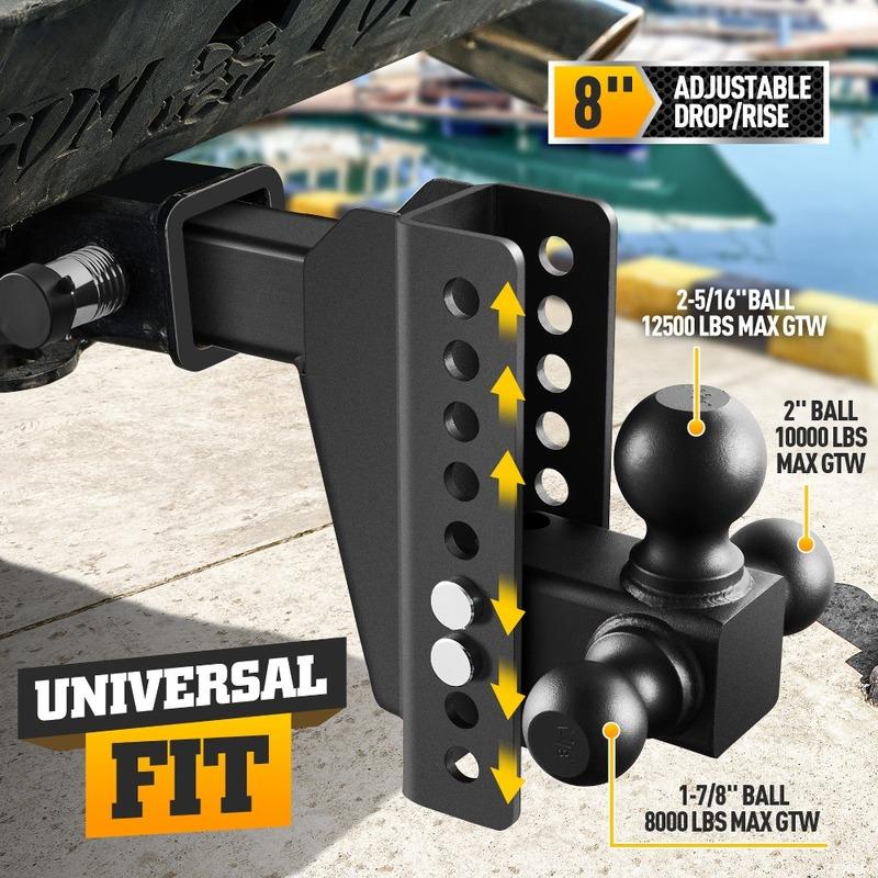 Rotatable Three Ball Head Trailer Arm Off-Road Vehicle RV Good Installation Quality Good Accessories Hook Traction Hook Pin Lock