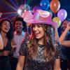 Glamouröser Neon-Westernhut Perlmuttglanz Western-Cowboyhut Cowgirl-Partyhut Western-Thema
