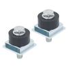 2Pcs Stainless Steel Trolley Roller Wheels Limit Assembly Positioning for 1‑5/8in Width Strut Channe