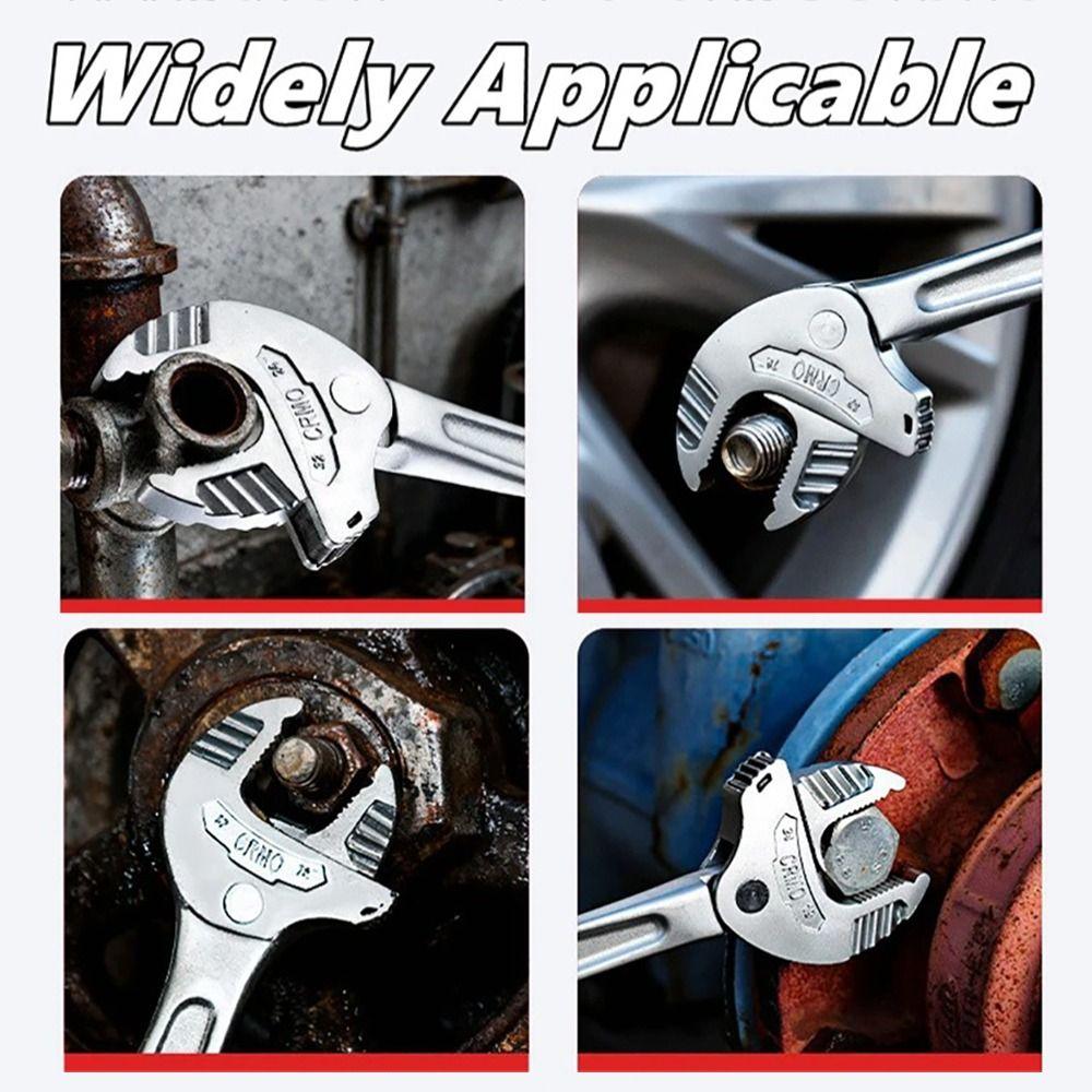 Chrom-Molybdänstahl Verstellbarer Ratschenschlüssel Schwerlast-Breitzahn-Schlüssel Zuhause