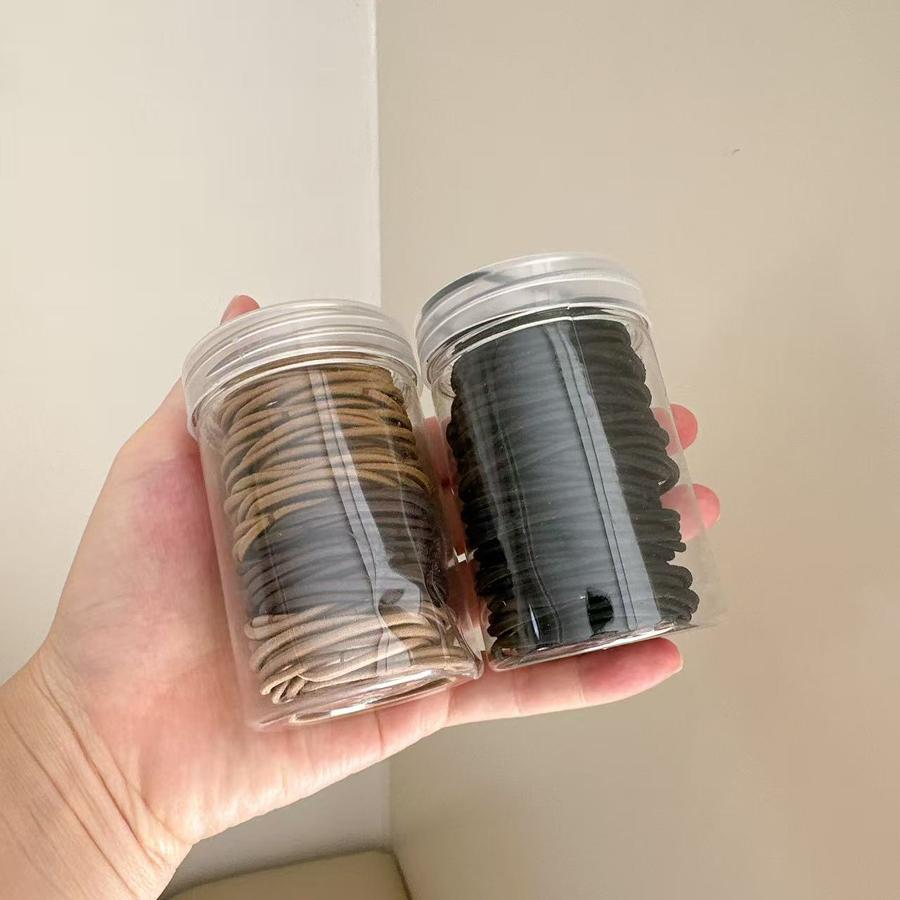 100 pieces of high elasticity rubber bands, colorful and simple hair ties, high elasticity rubber bands