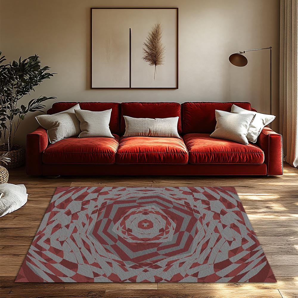 Modern Abstract Area Rug Non-Slip Doormat Indoor Outdoor Carpet Geometric Pattern Home Decor Living Room Floor Mat Washable