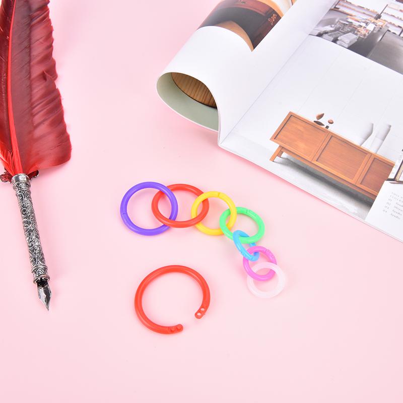 25Pcs Plastic Ring Binder Diy Albums Loose-Leaf Book Hoop Opening Binding Supply