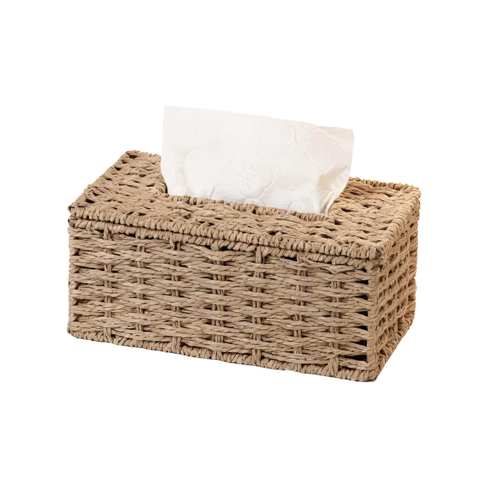 

Storage, Woven Tissue Box, Household Living Room, Car Paper Drawer Box One Size