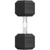20KG Single Rubber Hex Dumbbell Portable Hand Weights Dumbbell Home Gym