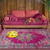 Retro Ethnic Home Carpet Purple Geometric Persian Living Room Bedroom Decorative Carpet Anti-slip Carpet Area Carpet