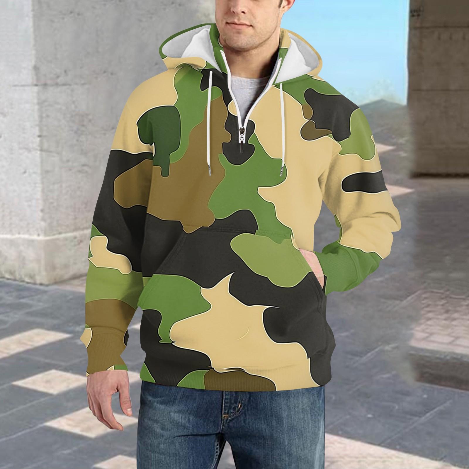

Весенне-осенняя мужская толстовка с воротником-стойкой на открытом воздухе, повседневные свитера, топы XL жёлтый