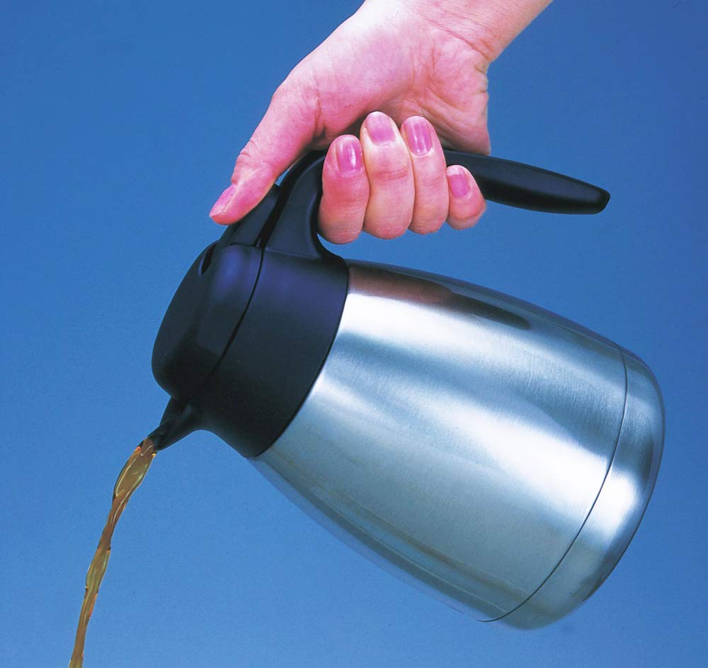 Thermos Stainless Steel Pot, 1.0L, Stainless Steel Black, TGS-1000 SBK