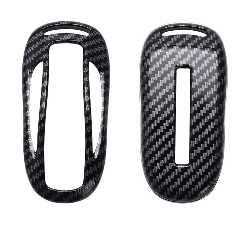 SANRILY Tesla Smart Key Cover ABS Plastic Key Protector Shell Tesla Model X Keyless Remote Key Case with Kwychain White