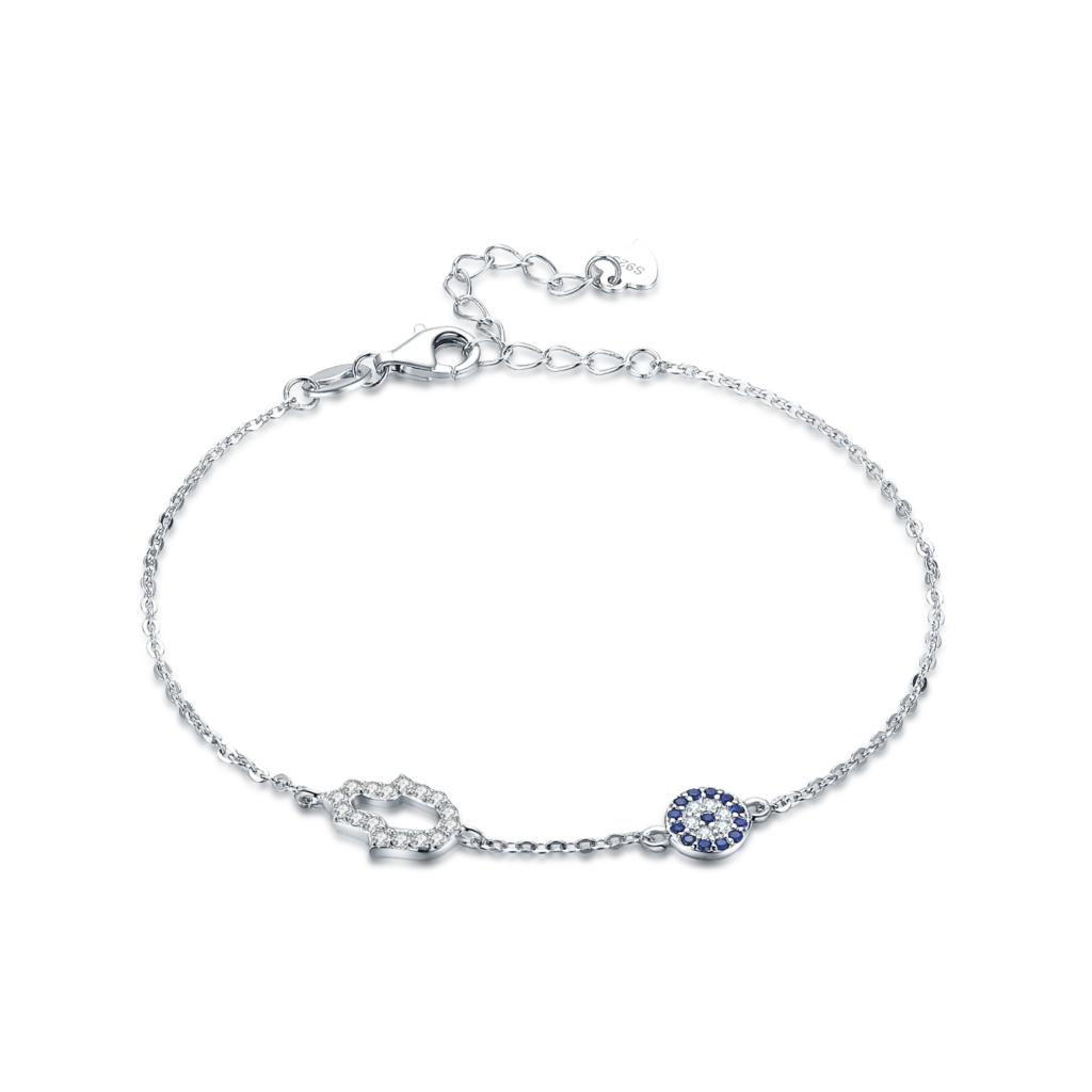 TONGZHE Mode Damarmband 925 Sterling Silver Hamsa Onda Ögat Armband Turkiet Smycken Handarmband För Kvinnor Pulseras 2020