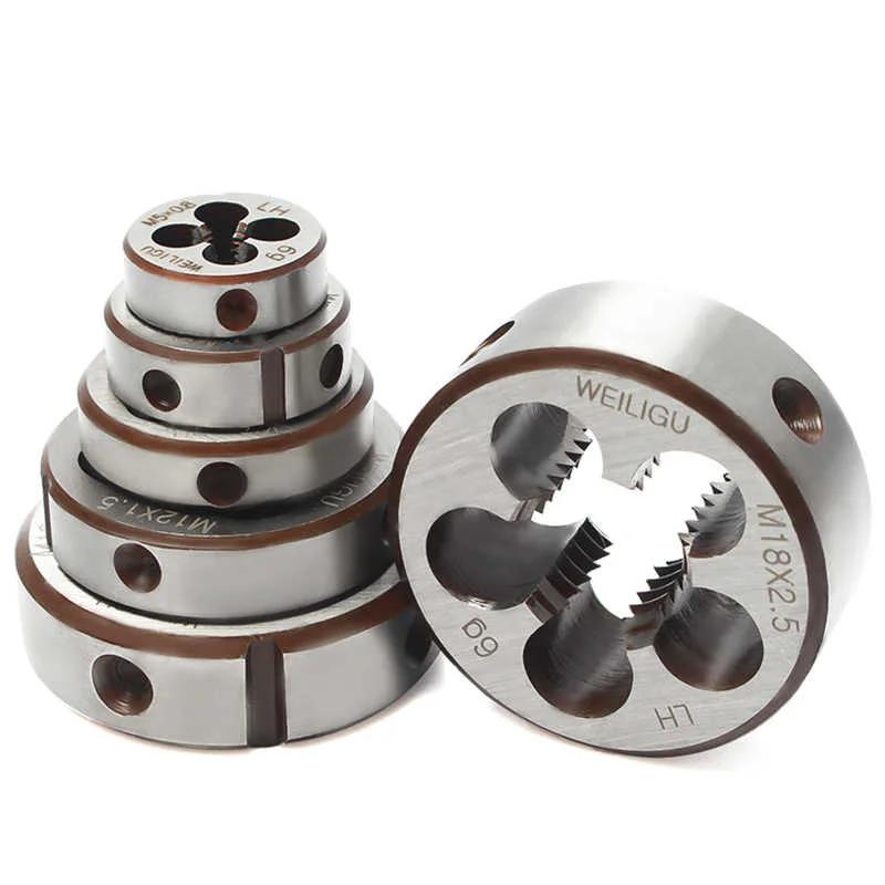 Left Hand Metric Round Thread Die (M2 M2.5 M3-M20) | 1PCS Alloy Steel Cutting Tool, Pitch 0.4-2.5mm