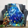 Underwater Dolphins And Colorful Fish Home Customize Your Name Blankets Comfortable Soft Lightweight Allseason Versatile Blanket Perfect For Picnics