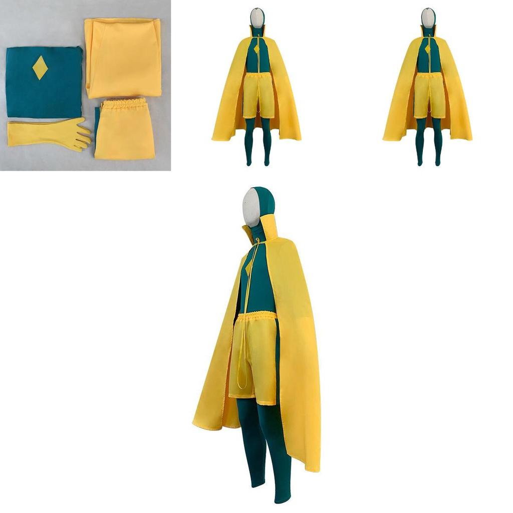 Iøjnefaldende Wanda Vision Cosplay Kostume Jumpsuit Kappe Outfits Til Halloween