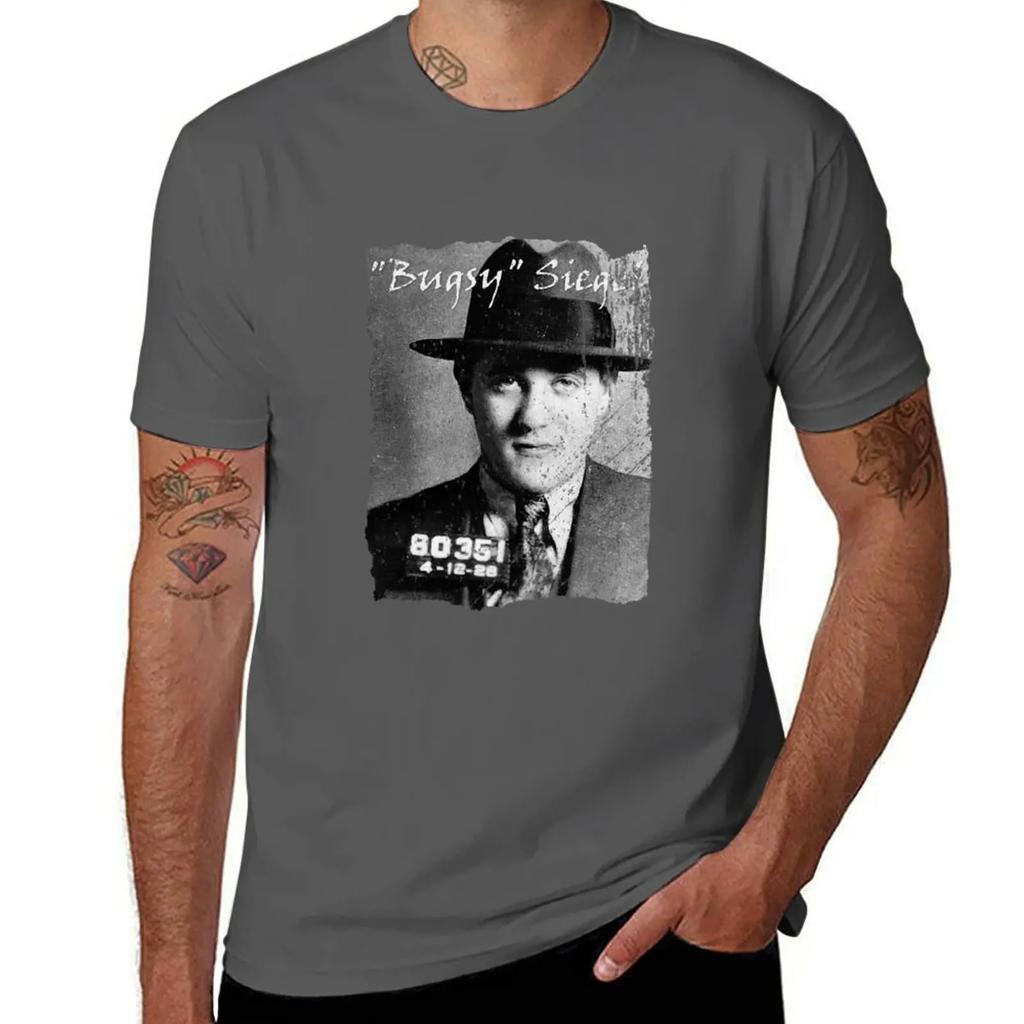 Gangsters, Bugsy Siegel T-Shirt street wear shirts graphic anime tshirt plus size tops men clothes