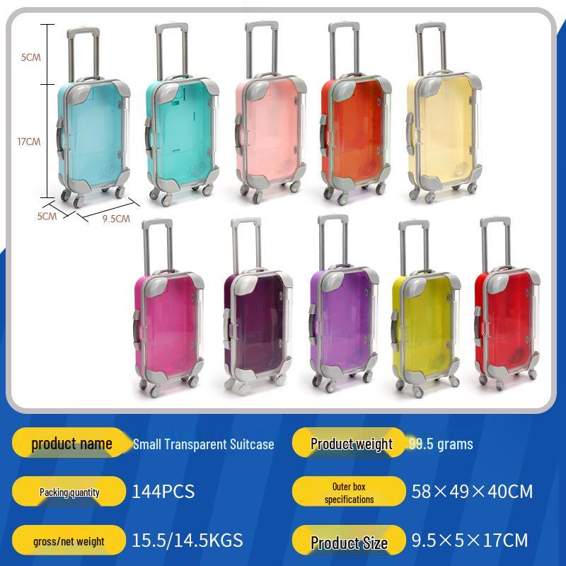 Compact Clear Cosmetic Trolley Case with Universal Wheels, Large Capacity, Thickened for Eyelash and Desktop Decor