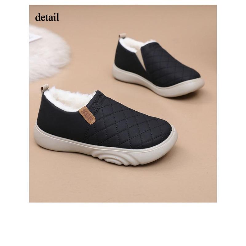Winter Warm Short Bootie Slippers for Women Slip On House Shoes Outdoor Indoor Snow Booties Shoes Women's Comfortable Faux Fur Lining Ankle Boots