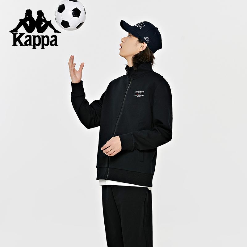 Kappa Back-to-back New Spring and Autumn Sports Jacket Men's Stand Up Collar Cardigan Sweatshirt Trend