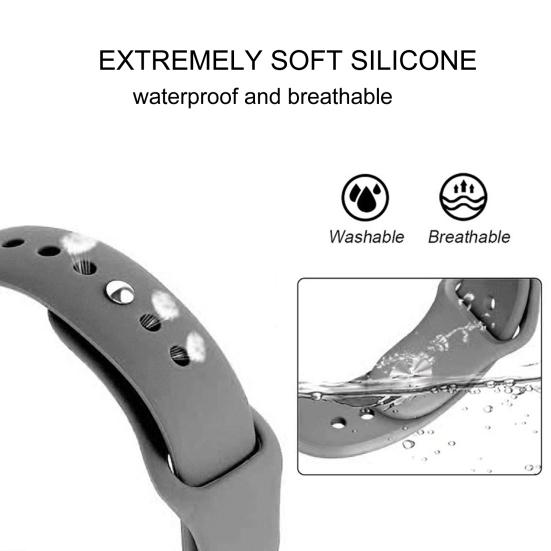 20mm Universal Waterproof Silicone Watch Strap Sport Watchband Bracelet Replacement for SAMSUNG Galaxy Watch 3 41mm/Active 2 42mm