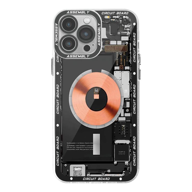 

Чехол для телефона с рисунком печатной платы для iPhone 14 15 Pro Max 11 12 Mini 13 Pro Max SE 8 7 Plus XR X XS Max Прозрачный Мягкий Чехол iPhone 13 Mini