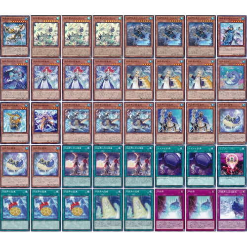 [Deck Sale] Ice Barrier Deck Pre-built Deck with Sleeves: Rancea, Dragon Ancestor of the Ice Sacred Mountain; Dragite, Miracle of the Magical Rescue;