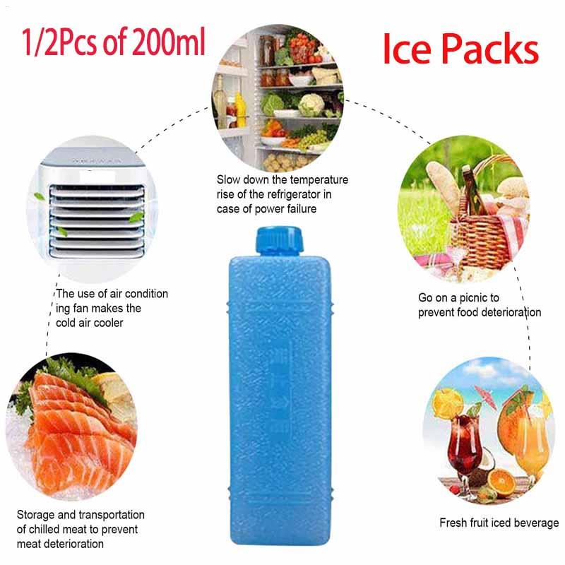 1/2PcsIce Pack Reusable Freezer Ice Cooling Pack Portable Long-lasting Cooling Water Fill Box FOR Fresh Food Storage Refrigera
