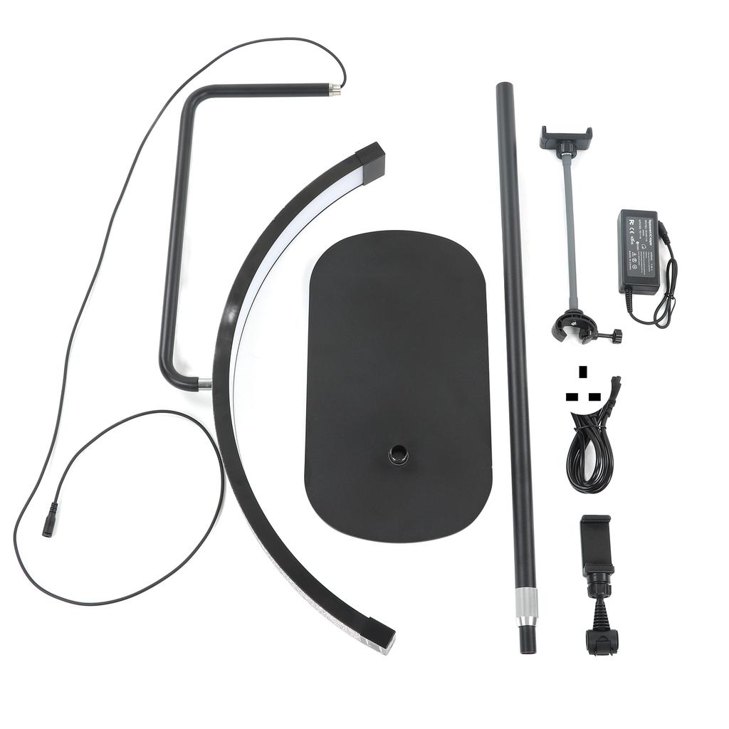 26.5in Half Moon Light LED Floor Light LED Beauty Makeup Lamp with Decorative Rhinestones