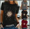 Real Shot Amazon Independence Station Cross-border European, American Independence Day Printed Short Sleeve Top Women's Summer Outer Bottom Shirt