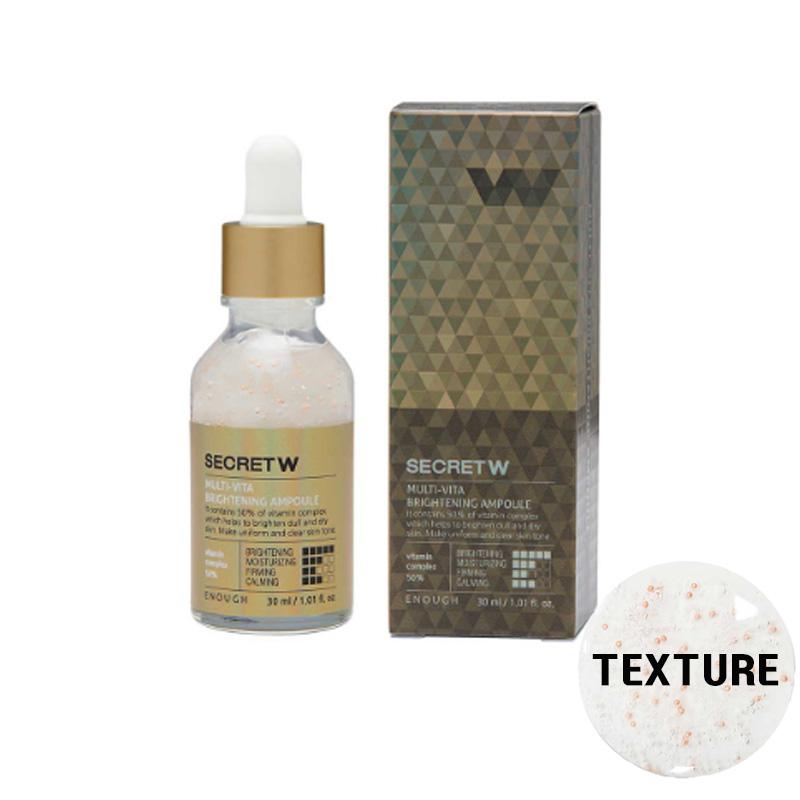 ENOUGH 5 types de secrets avec série d'ampoules pour éclaircir/carming/peptide/hyaluronique/soin des pores 30 ml (20 Options)