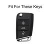 ABS obudowa kluczyka do samochodu z włókna węglowego pokrywa Fob dla VW Volkswagen Golf 7 MK7 Tiguan MK2 dla SEAT Ateca Leon FR 2 Ibiza dla Skoda Octavia