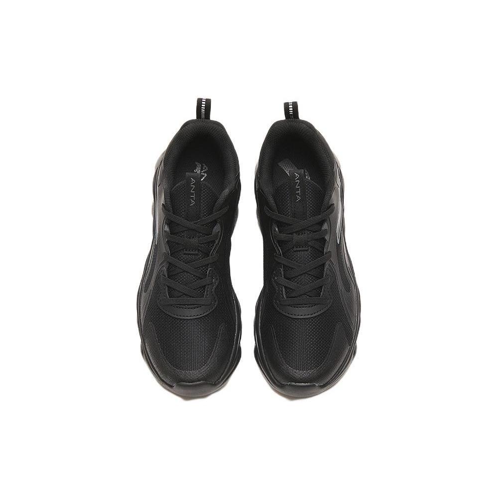New Anta Lightweight Rebound Low Top Running Shoes Women's Black 122245574-4