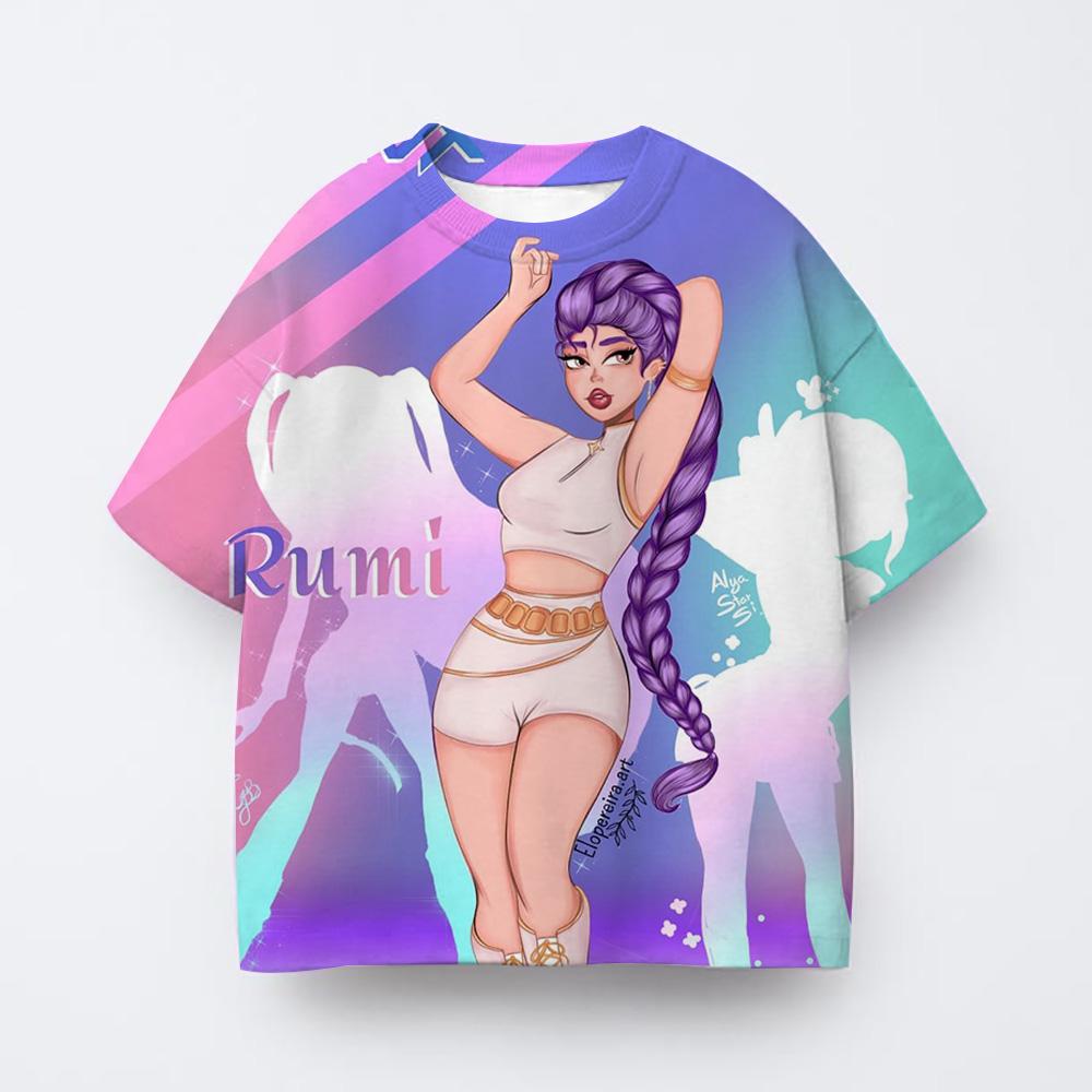 Dětská trička Dětská Kpop skupina Lov na čarodějnice Roztomilá zvířátka Potisk Dětská trička s krátkým rukávem