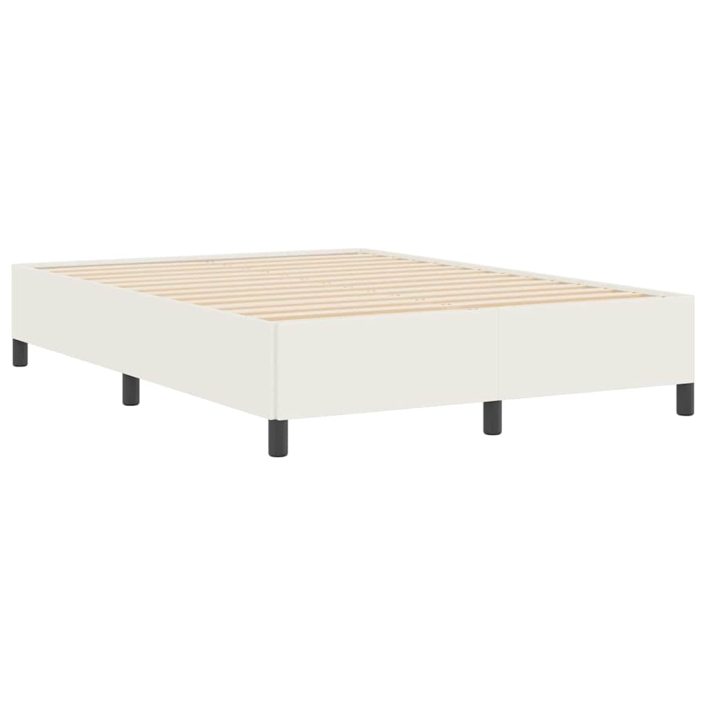 Box Spring Bed Cream 160 x 200 cm Corduroy