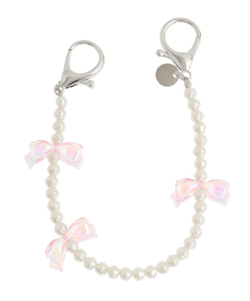 Maison de Fleur Aurora Ribbon Pearl Charm, Clear, F Charm, 08000510600