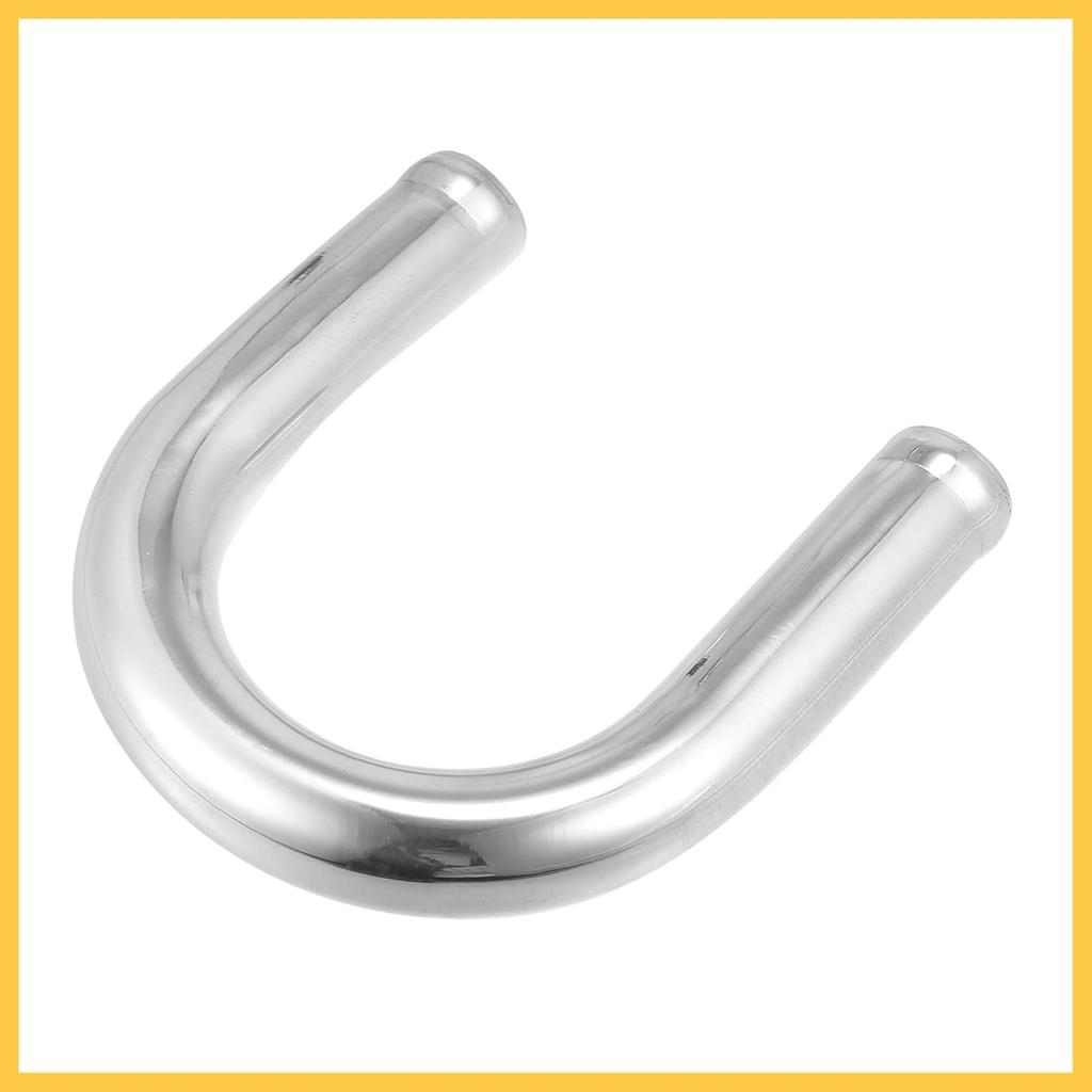 OD 1" 25mm Leg Length 4" 100mm Aluminum Alloy Tube Intercooler Pipe 180 Degree U Shape Bend Elbow Air Intake Tube Silver Tone for Car Auto
