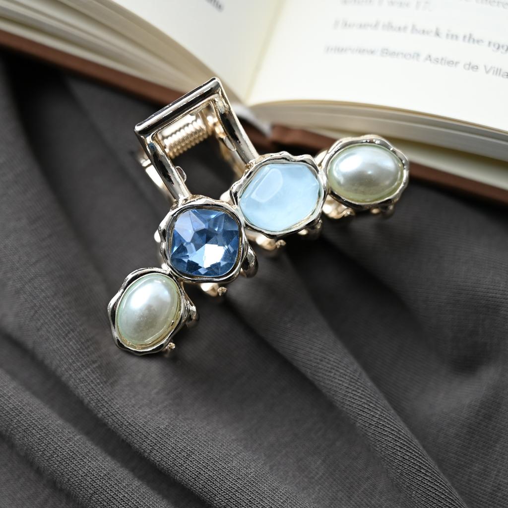 Pink Alloy Hair Claws Crab for Girls and Women Heart Square Hair Clips Headwear Hair Accessories for Long Hair Side Claw