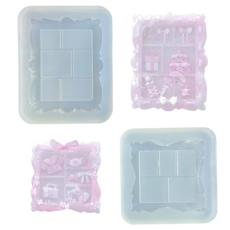 Silicone Mold for Crafting Custom Photo Frame Easy To Clean Frame Quicksand Mold Flexible Moulds for Craft Enthusiasts