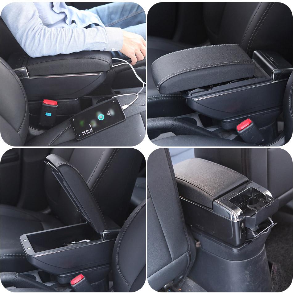 For Seat Ibiza Armrest Box For Seat Ibiza 6j MK4 IV 6L Car Armrest 2018-2025 Storage Box Retrofit parts Interior Car Accessories