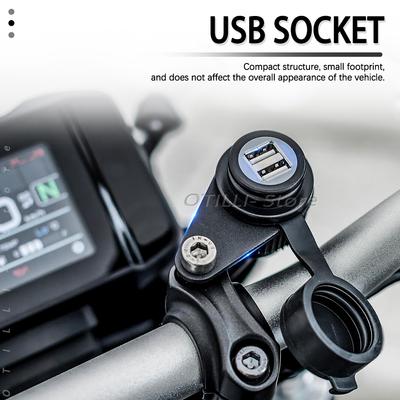 Motorcycle Accessories Dual USB Charger Plug Socket Adapter For YAMAHA MT09 2017 - 2025 MT-09 SP XSR900 Tracer 900 MT07 XSR700