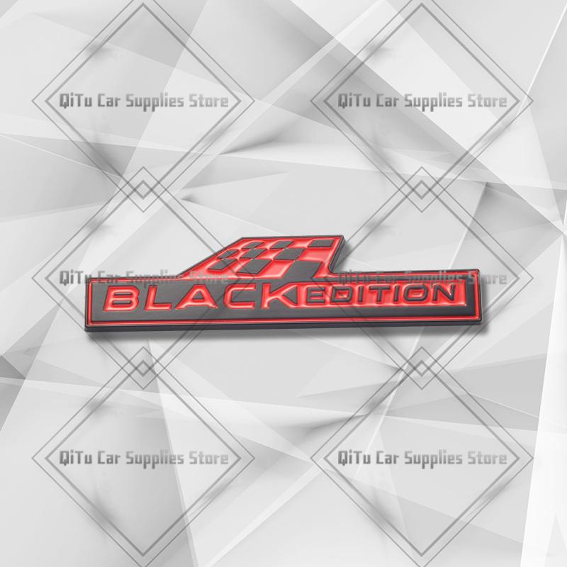 Zinklegierung Schwarz Edition Abzeichen Auto Karosserie Kofferraum Emblem 3D Kühlergrill Aufkleber Für Skoda Kia Hyundai Dacia Volvo Opel Ford Subaru Jeep
