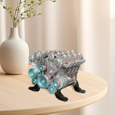 Yousheng V8 Car Engine Model Realistic Resin 8-Cylinder Auto Engine Decoration Home Office Desktop Ornament Kids Science Learning Educational Toy