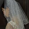 Short Wedding Veil for Bride White Bridal Veil Bachelorette Party Veil Headpiece Engagement Event Formal Veil Headdress