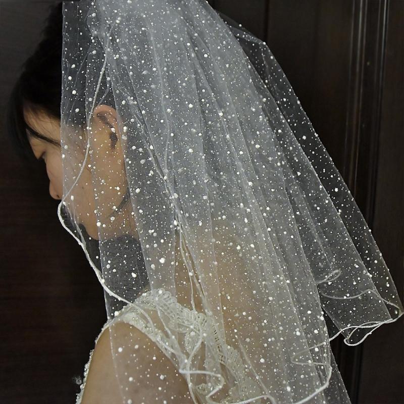Short Wedding Veil for Bride White Bridal Veil Bachelorette Party Veil Headpiece Engagement Event Formal Veil Headdress